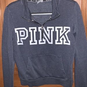 Pink three quarter zip up